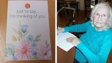 Sending letters to loved ones from Nottingham care home